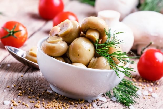 Pickled champignons with citric acid for winter – a simple and delicious recipe, how to cook step by step