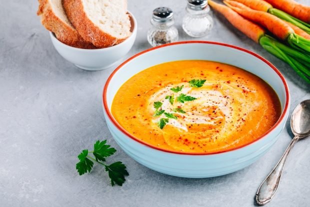 Carrot soup puree for children is a simple and delicious recipe, how to cook step by step