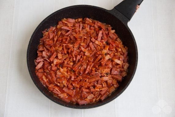 Solyanka with smoked meats: photo of recipe preparation, step 4 Solyanka with smoked meats: photo of recipe preparation, step 4
