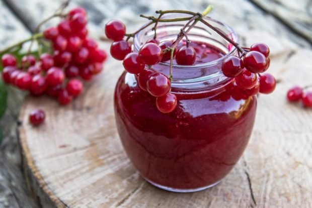 Red viburnum jelly is a simple and delicious recipe, how to cook step by step