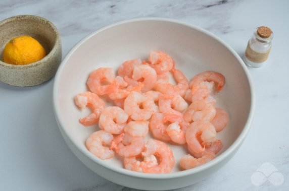 Shrimp and celery salad: photo of recipe preparation, step 4