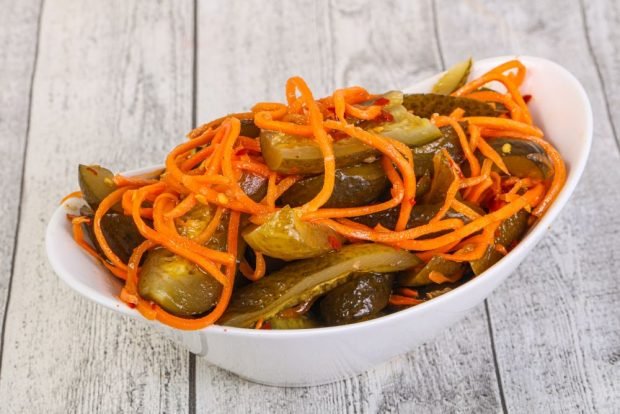 Korean cucumber salad with carrots for winter without sterilization – a simple and delicious recipe how to cook step by step