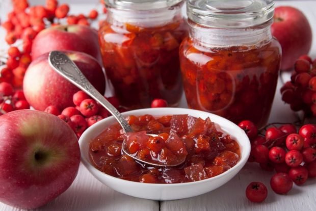 Jam from apples and red mountain ash – a simple and delicious recipe, how to cook step by step