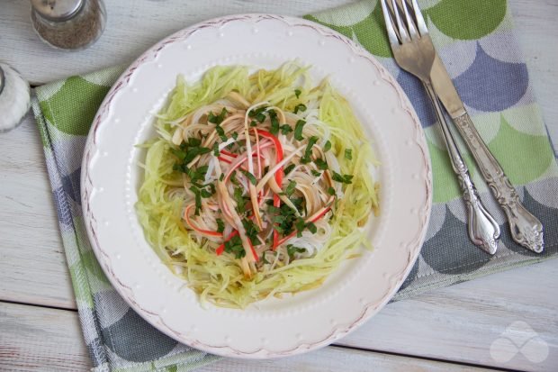 Asian crab salad with cucumbers and parsley – a simple and delicious recipe with photos (step by step)