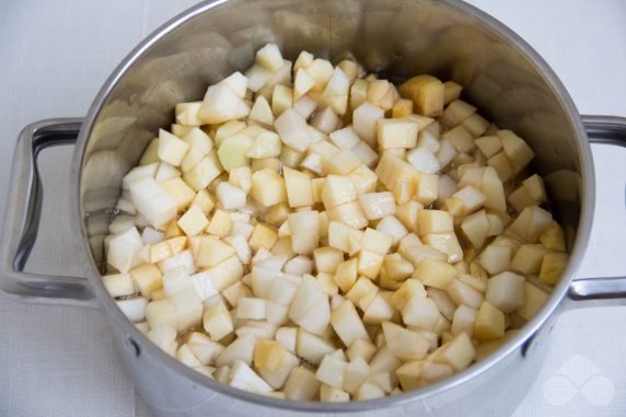 Jam from pears and apples: photo of recipe preparation, step 4